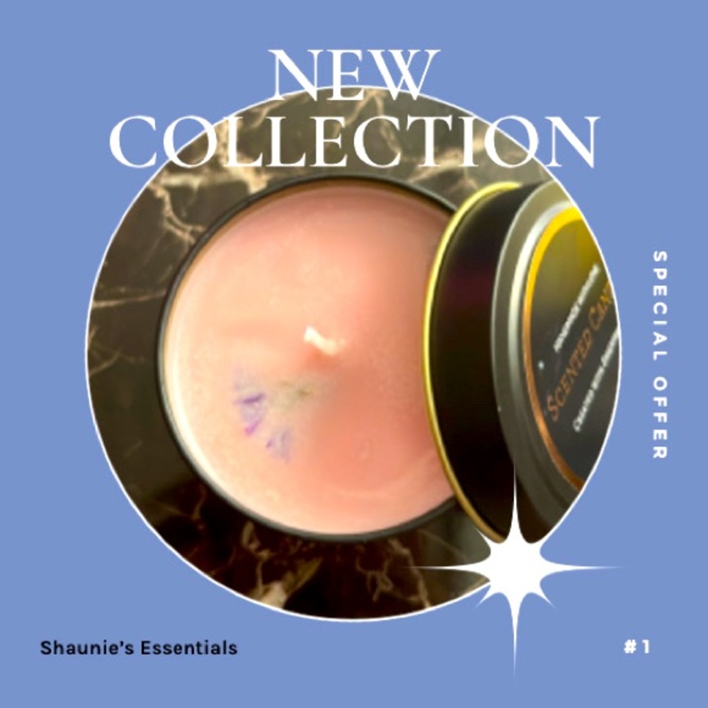 New homemade candle collection made of 100% soy wax